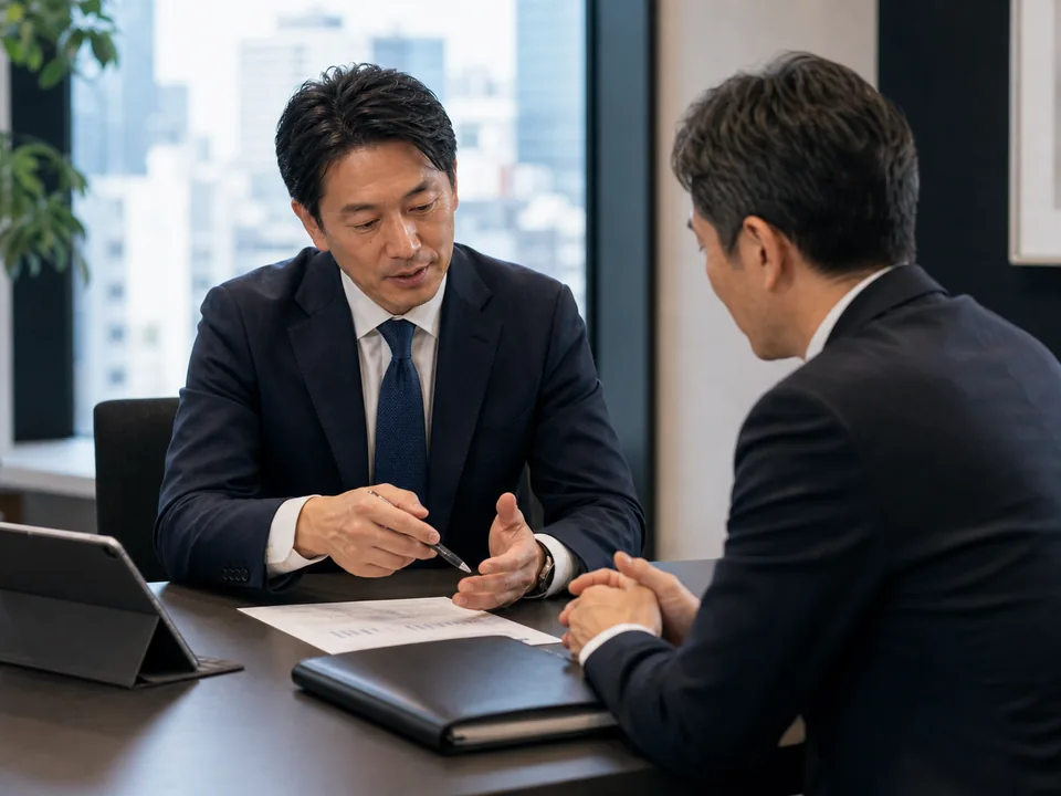 秘密保持を前提に会社譲渡の論点を整理する相談風景